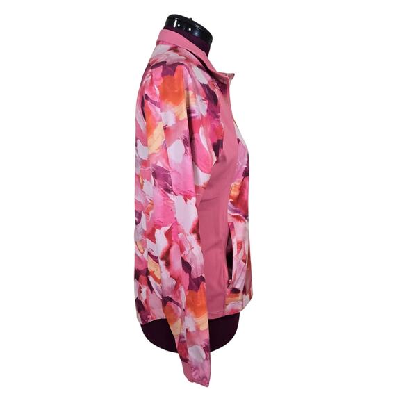 Women's Athleta Pink Floral "Run With It Printed Jacket" | Size Medium - Picture 2 of 12